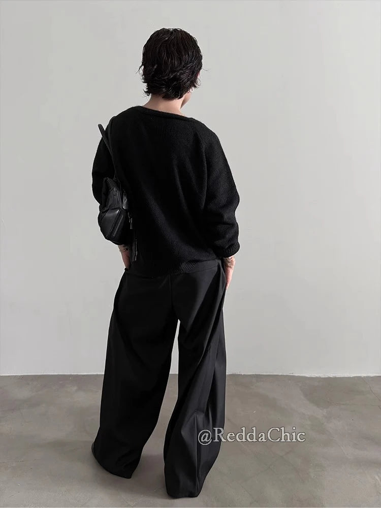 Calça Wide Leg Pleated Cleanfit