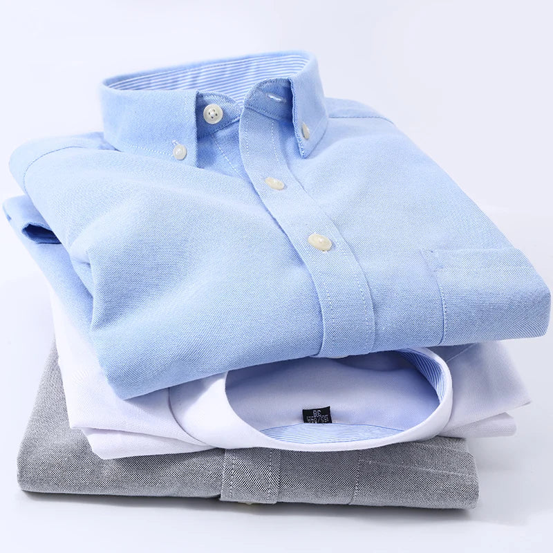 Camisa Oxford Slim Manga Longa