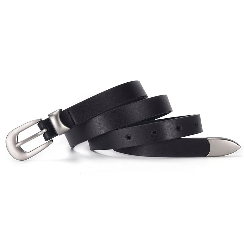 Cinto Slim Preto com Fivela Clássica