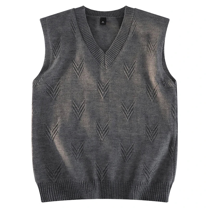 Colete Jacquard Knit V-Neck