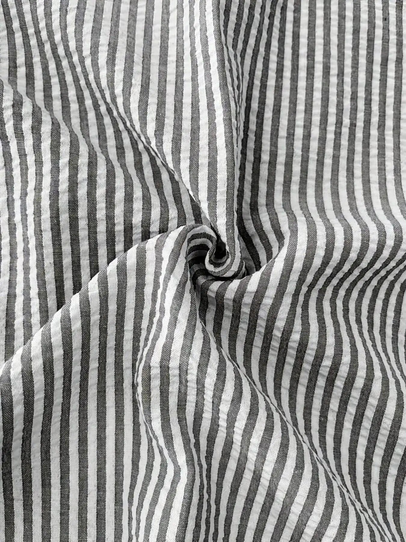 Camisa Listrada Manga Longa Loose Casual