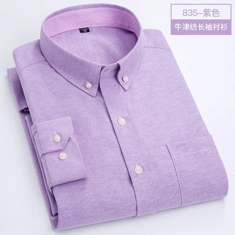 Camisa Oxford Slim Manga Longa