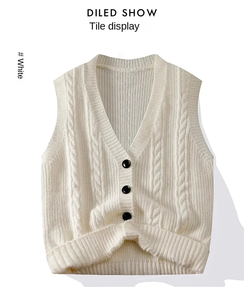 Colete Tricot Sem Manga Moderno