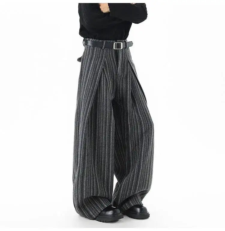 Calça Oversized Urban Woolen Listrada