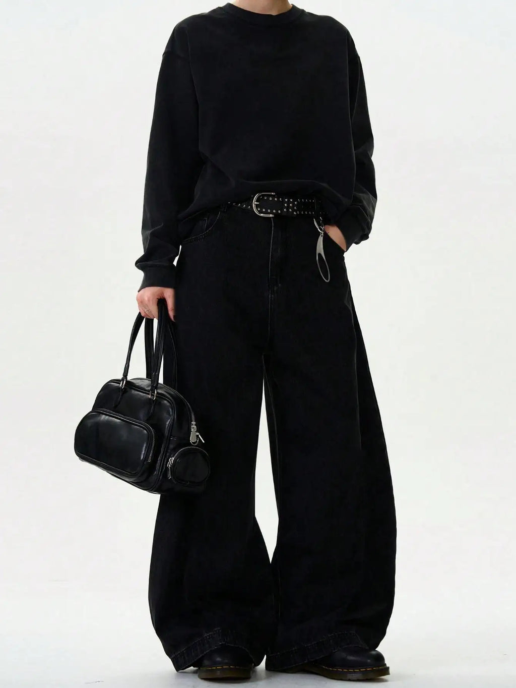Calça Jeans Baggy Wide Leg Curved