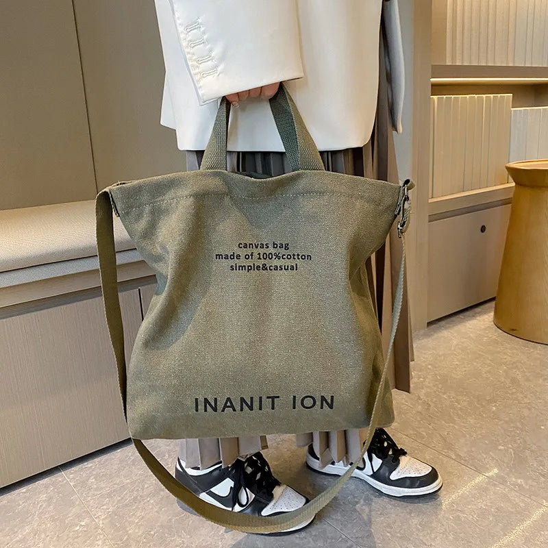 Bolsa Transversal em Lona Estilo Utilitário