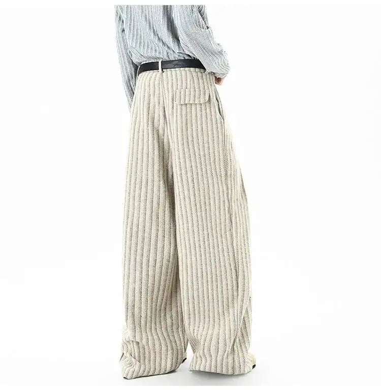 Calça Oversized Urban Woolen Listrada