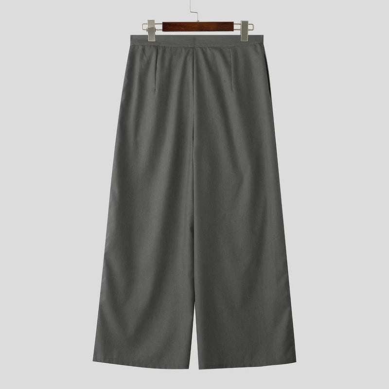 Calça Wide Leg Assimetria Utility Lace-Up