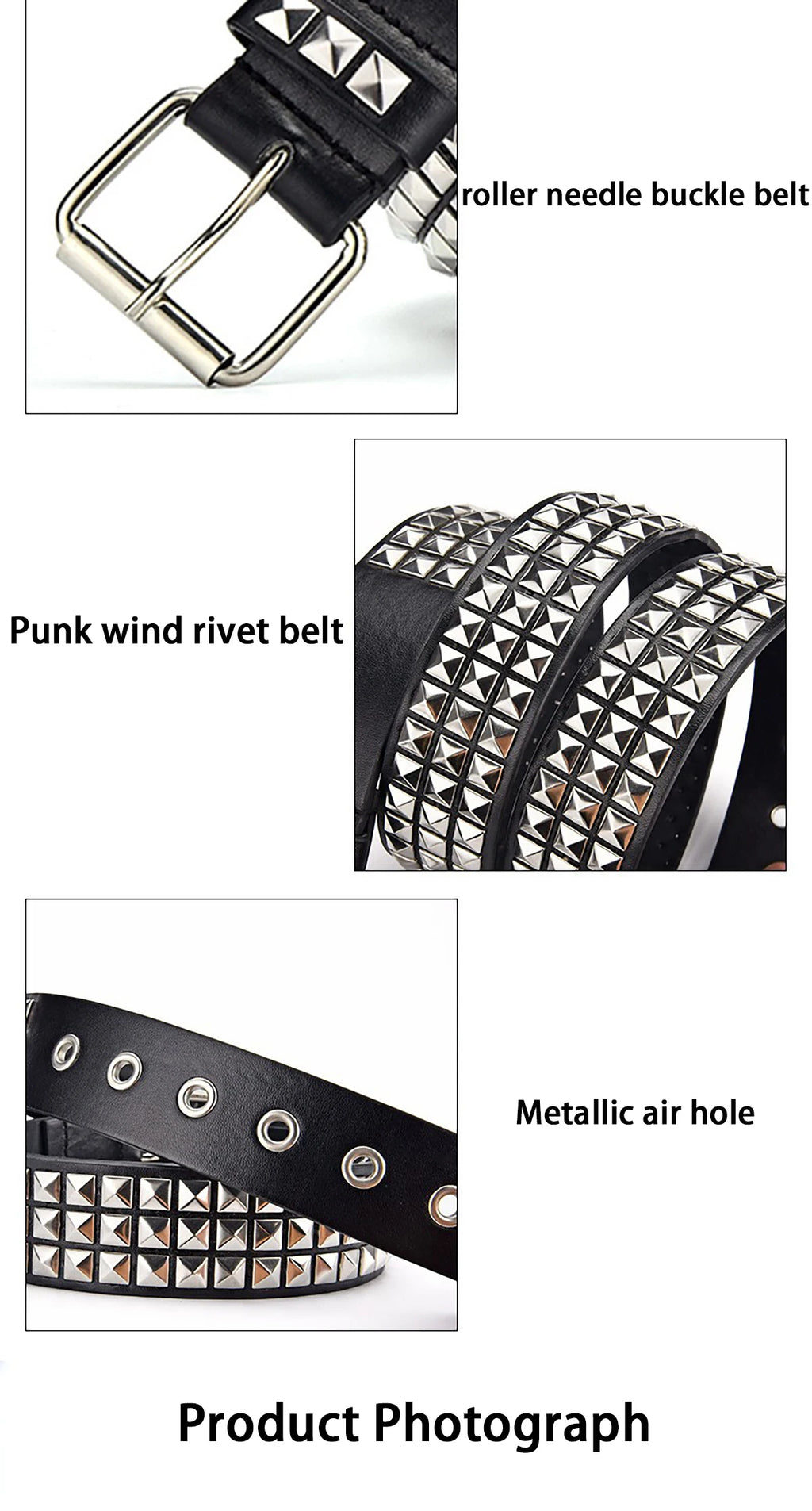 Cinto Pyramid Belt Punk Y2K