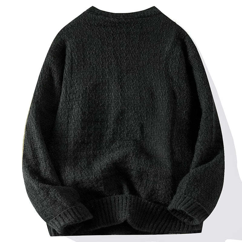 Cardigan Tricot com Botões Streetwear