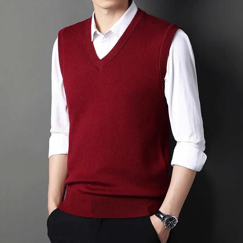 Colete Knit V-Neck Casual