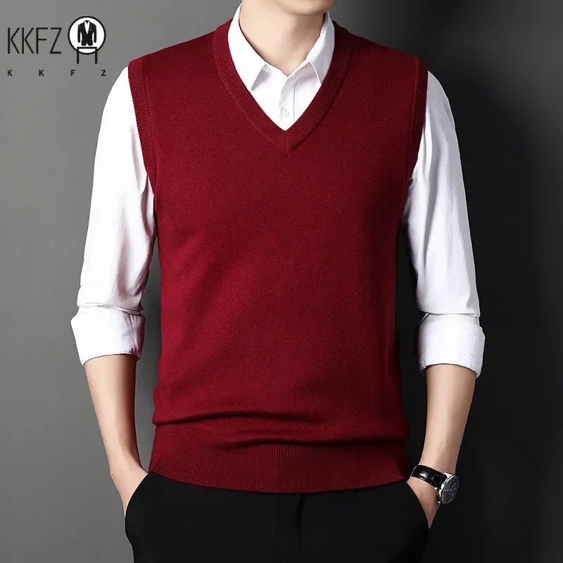 Colete Knit V-Neck Casual