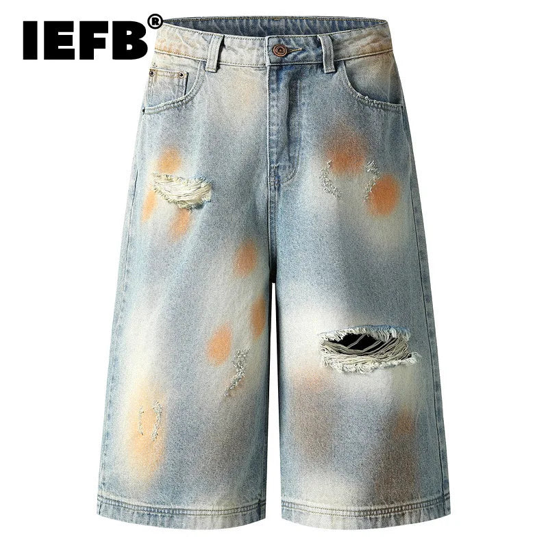 Shorts Jeans Mud Dye Wide Leg