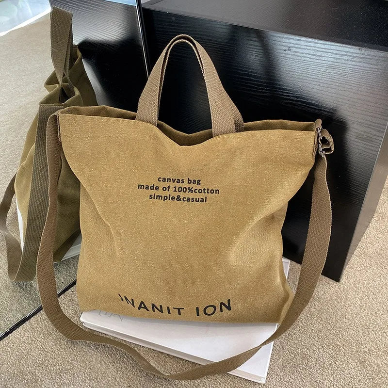 Bolsa Transversal em Lona Estilo Utilitário