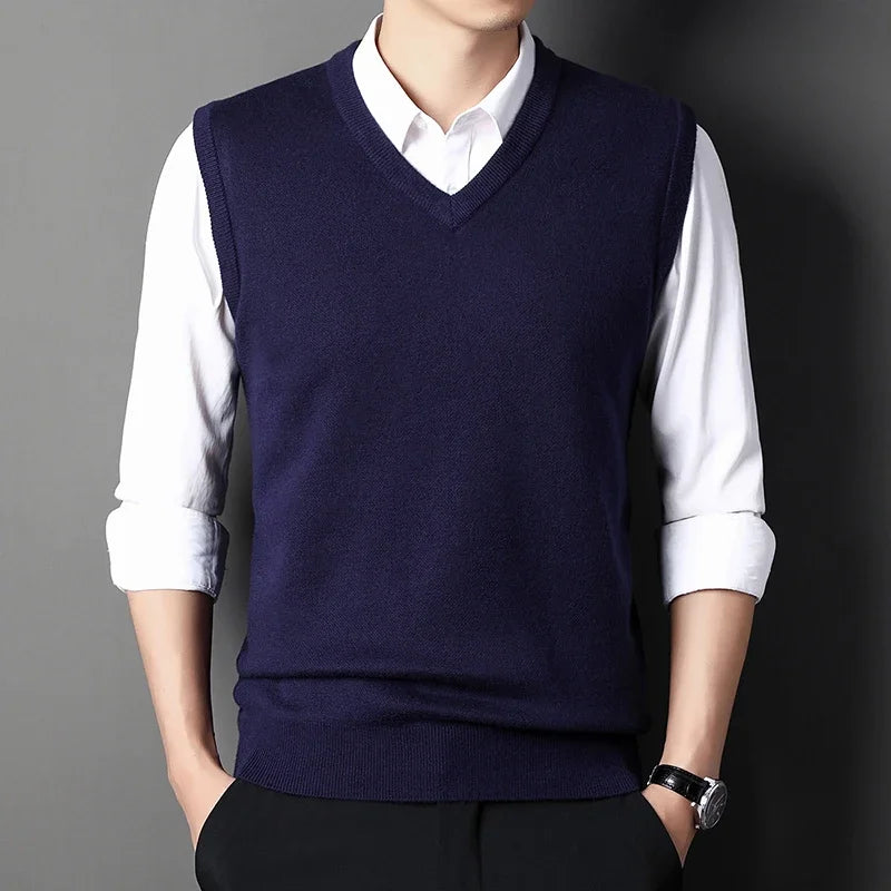 Colete Knit V-Neck Casual