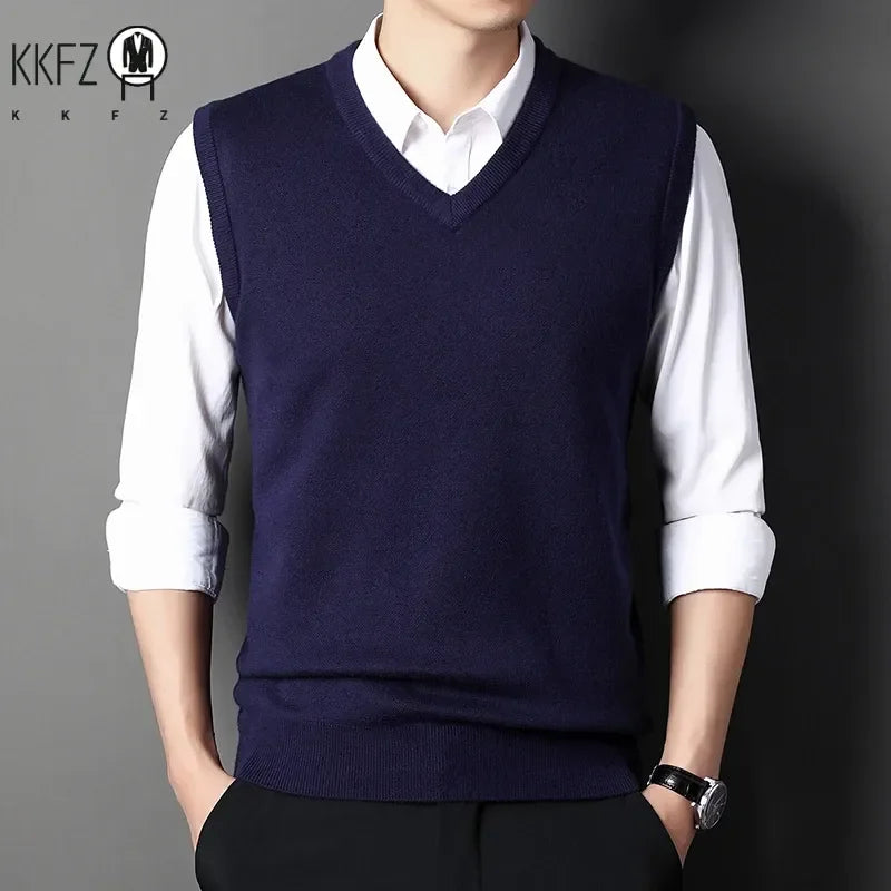 Colete Knit V-Neck Casual