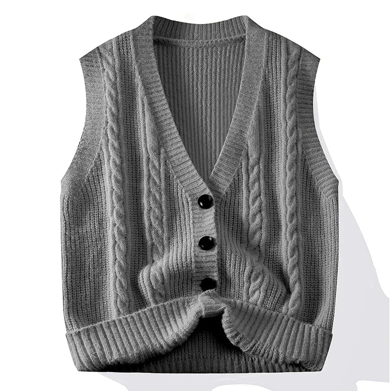 Colete Knit Sleeveless Trendy
