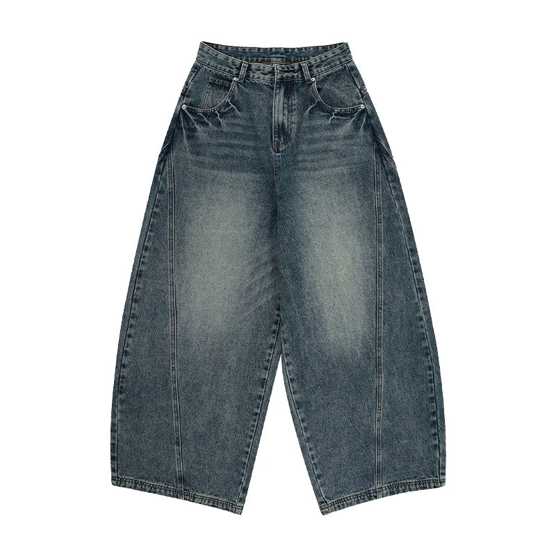 Calça Jeans Balloon Patchwork Lightning Wide