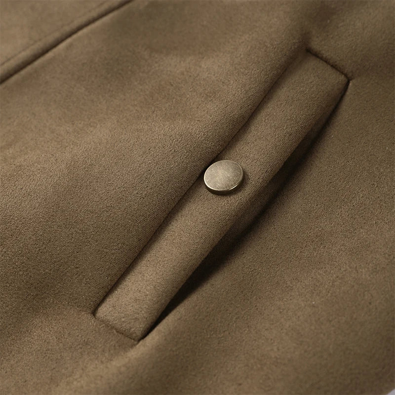 Casaco Metal Button Assimétrico