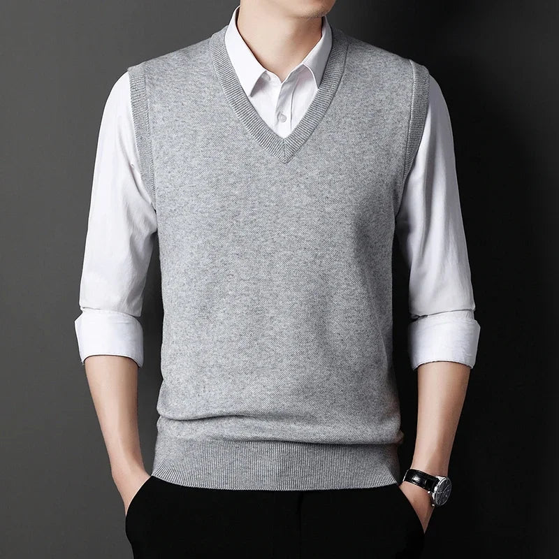 Colete Knit V-Neck Casual