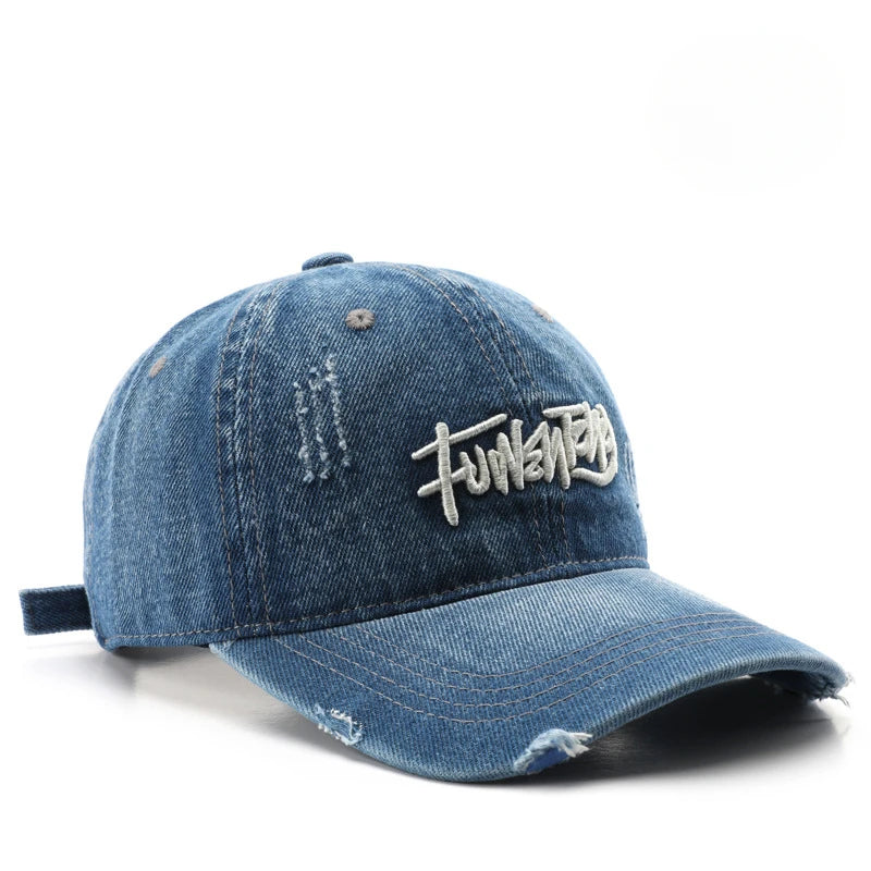 Boné Denim Japonês Bordado
