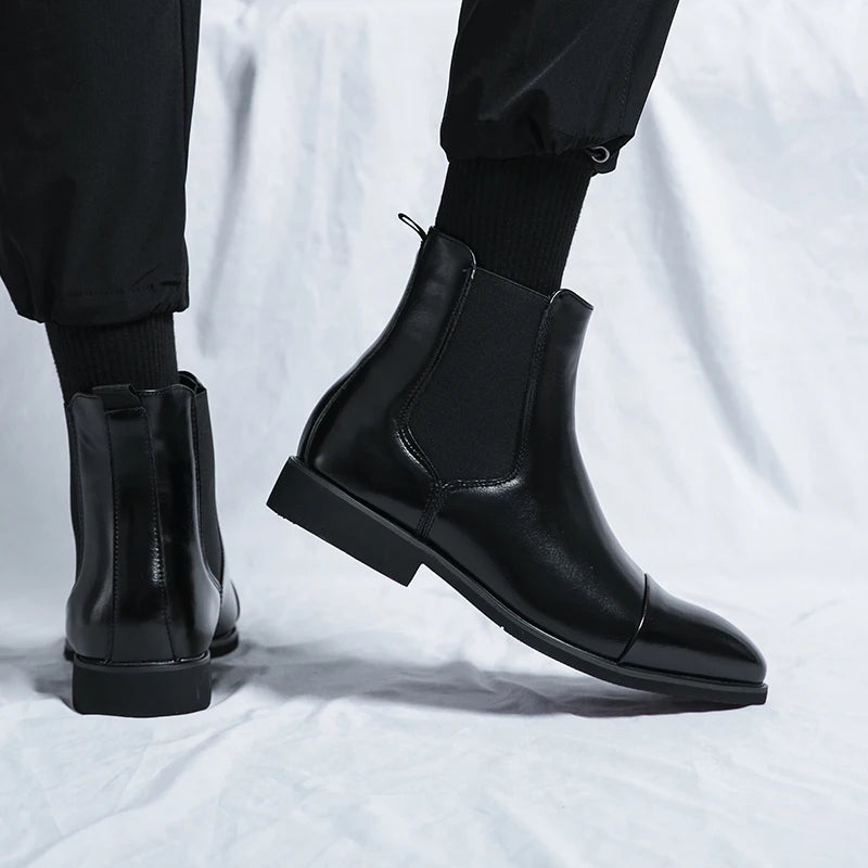 Chelsea Boot Sola Vermelha Bico Redondo Business