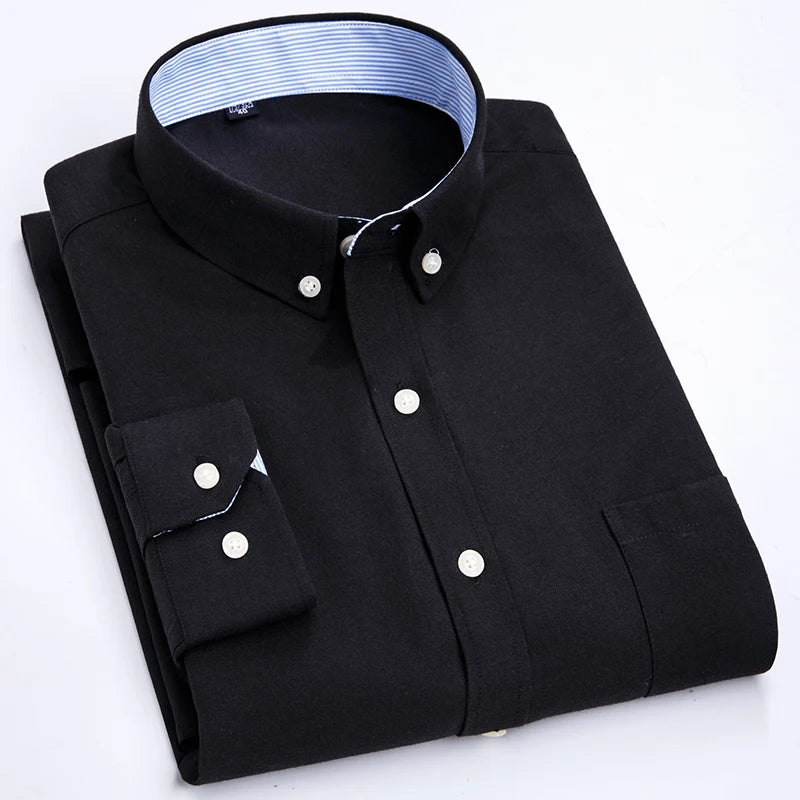Camisa Oxford Slim Manga Longa