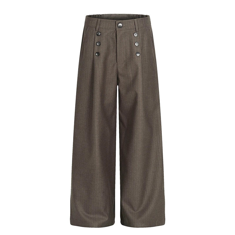 Calça Wide Leg Pinstripe