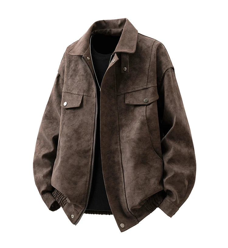 Jaqueta Couro Oversized Casual