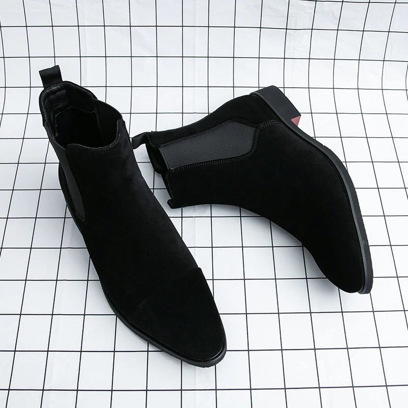 Chelsea Boot Sola Vermelha Bico Redondo Business