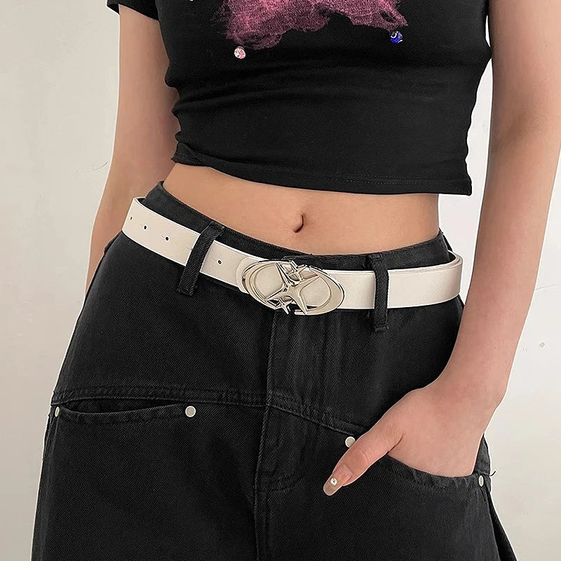 Cinto Gótico PU Feminino unissex Y2K