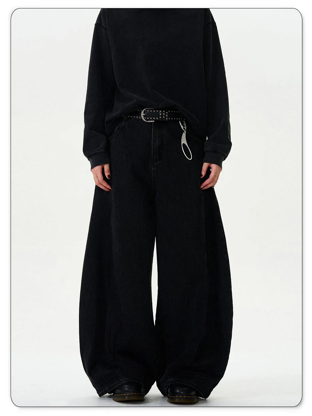 Calça Jeans Baggy Wide Leg Curved