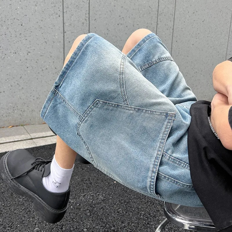 Bermuda Jeans Baggy — Streetwear Harajuku
