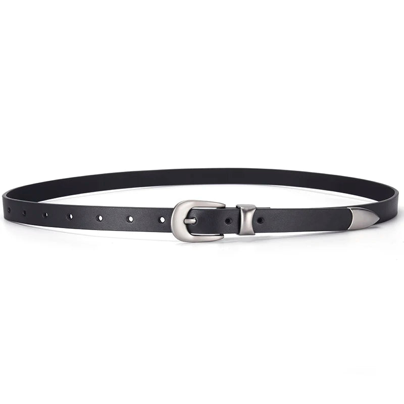 Cinto Slim Preto com Fivela Clássica