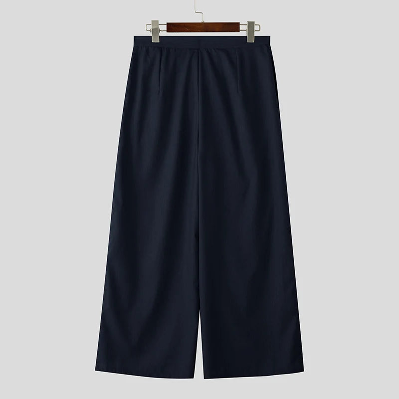 Calça Wide Leg Assimetria Utility Lace-Up