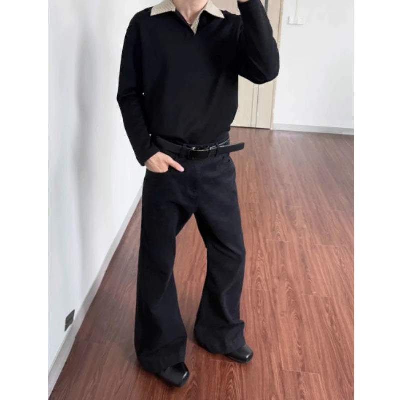 Jeans Slim Micro Flared Preto
