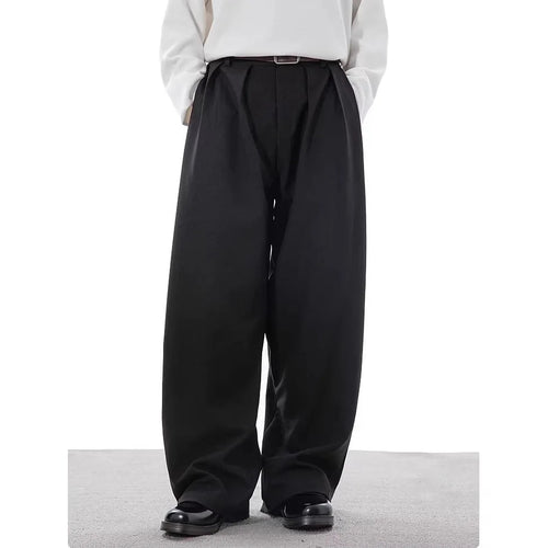 Calça Alfaiataria Plissada Wide Leg Vintage Double Pleat
