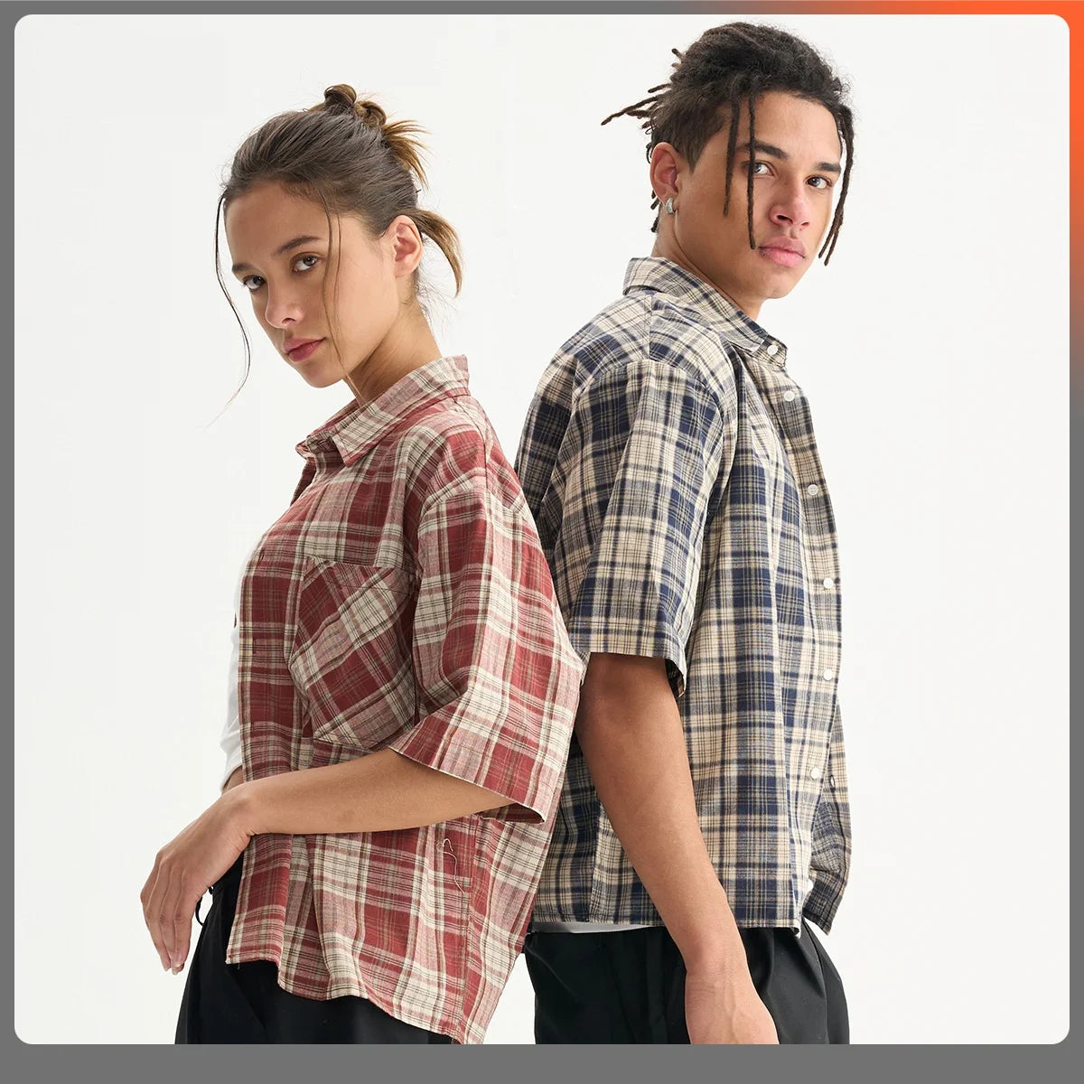 Camisa Xadrez Cropped 100% Algodão