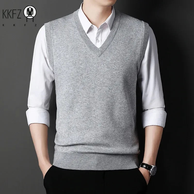 Colete Knit V-Neck Casual