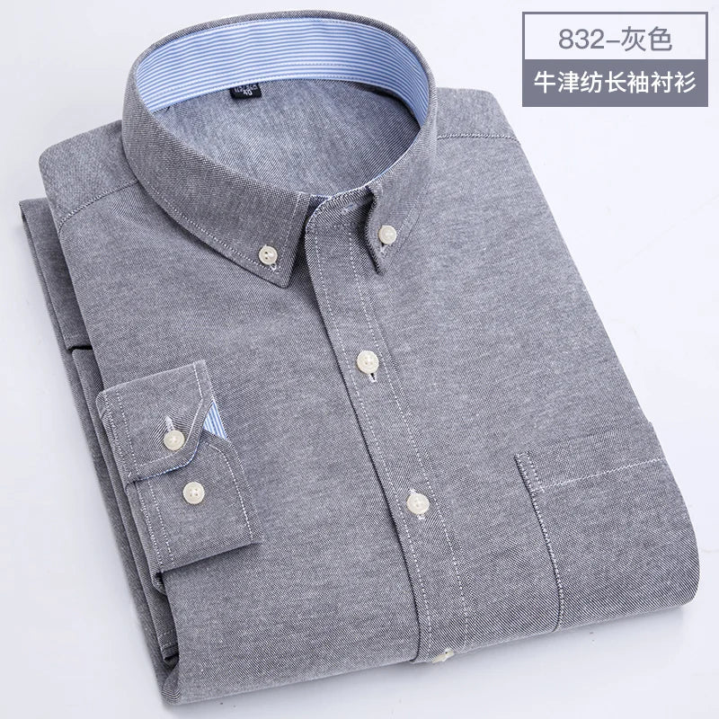 Camisa Oxford Slim Manga Longa