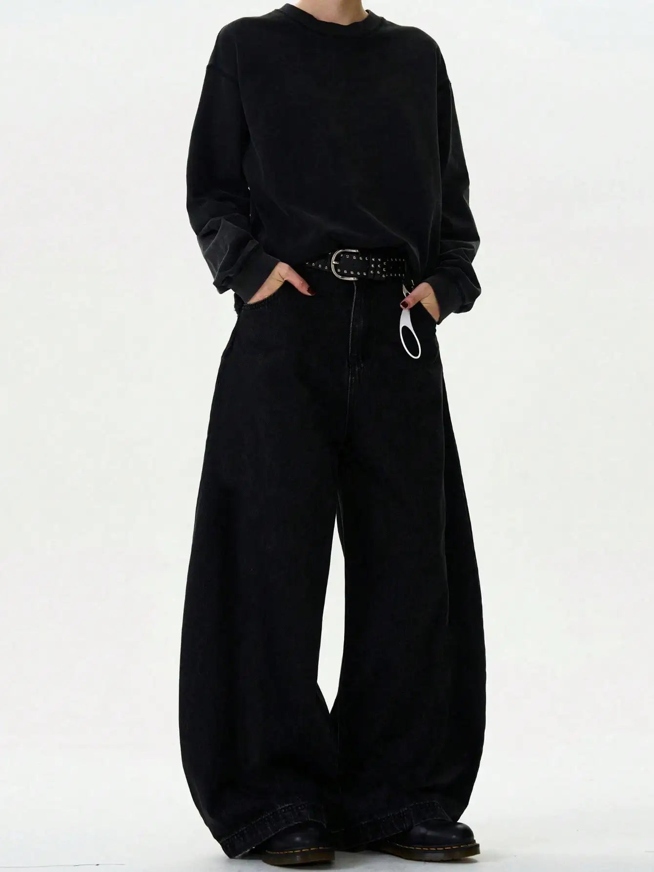 Calça Jeans Baggy Wide Leg Curved