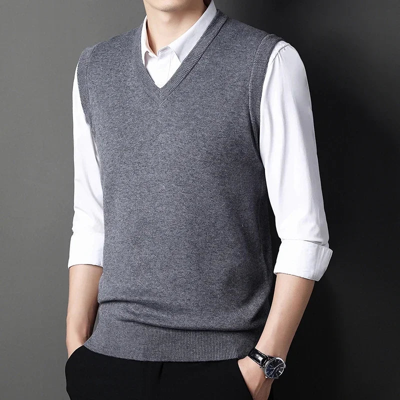 Colete Knit V-Neck Casual