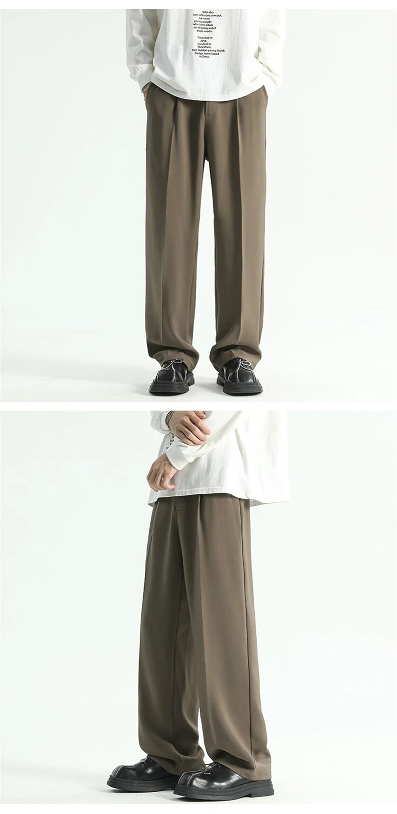 Calça alfaiataria Straight Preta Japonesa