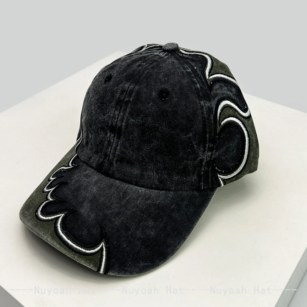Boné Flame Embroidered Hip Hop