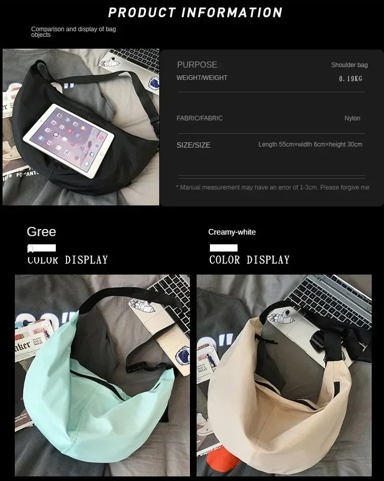Bolsa Crossbody Nylon Urban Oversized