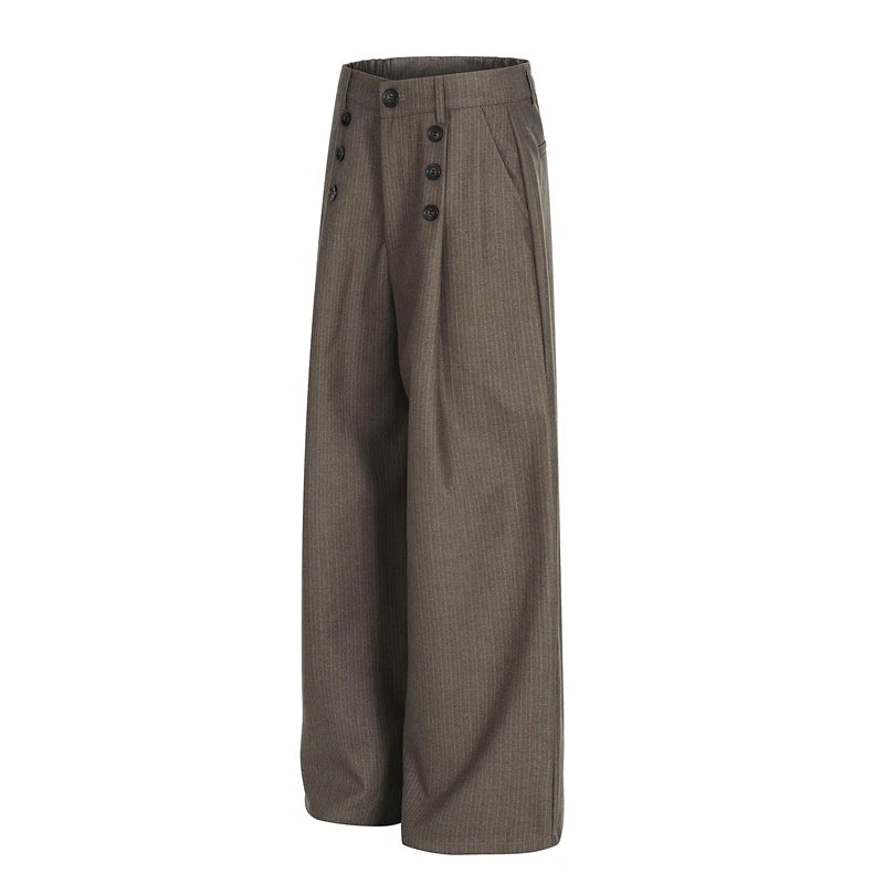 Calça Wide Leg Pinstripe
