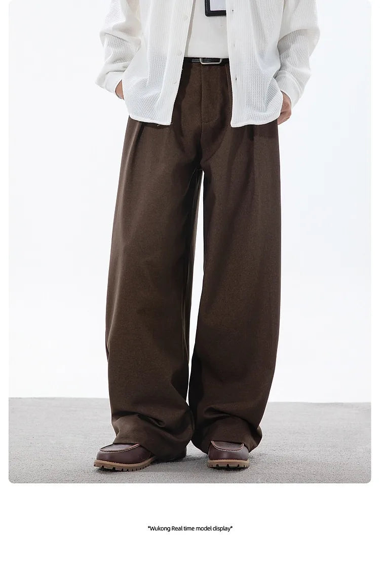 Calça Alfaiataria Plissada Wide Leg Vintage Double Pleat