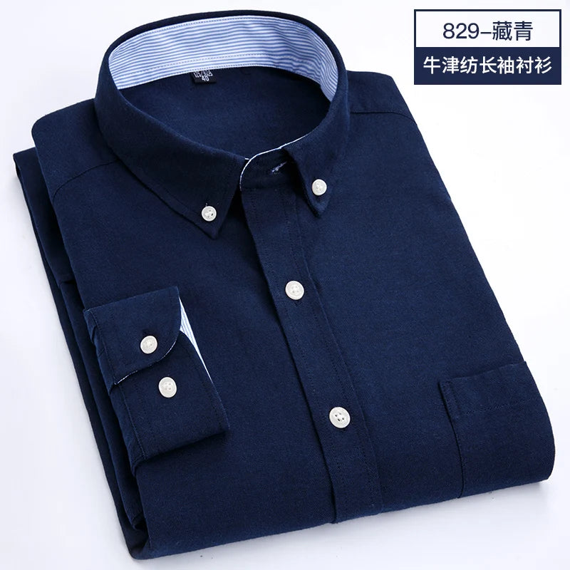 Camisa Oxford Slim Manga Longa