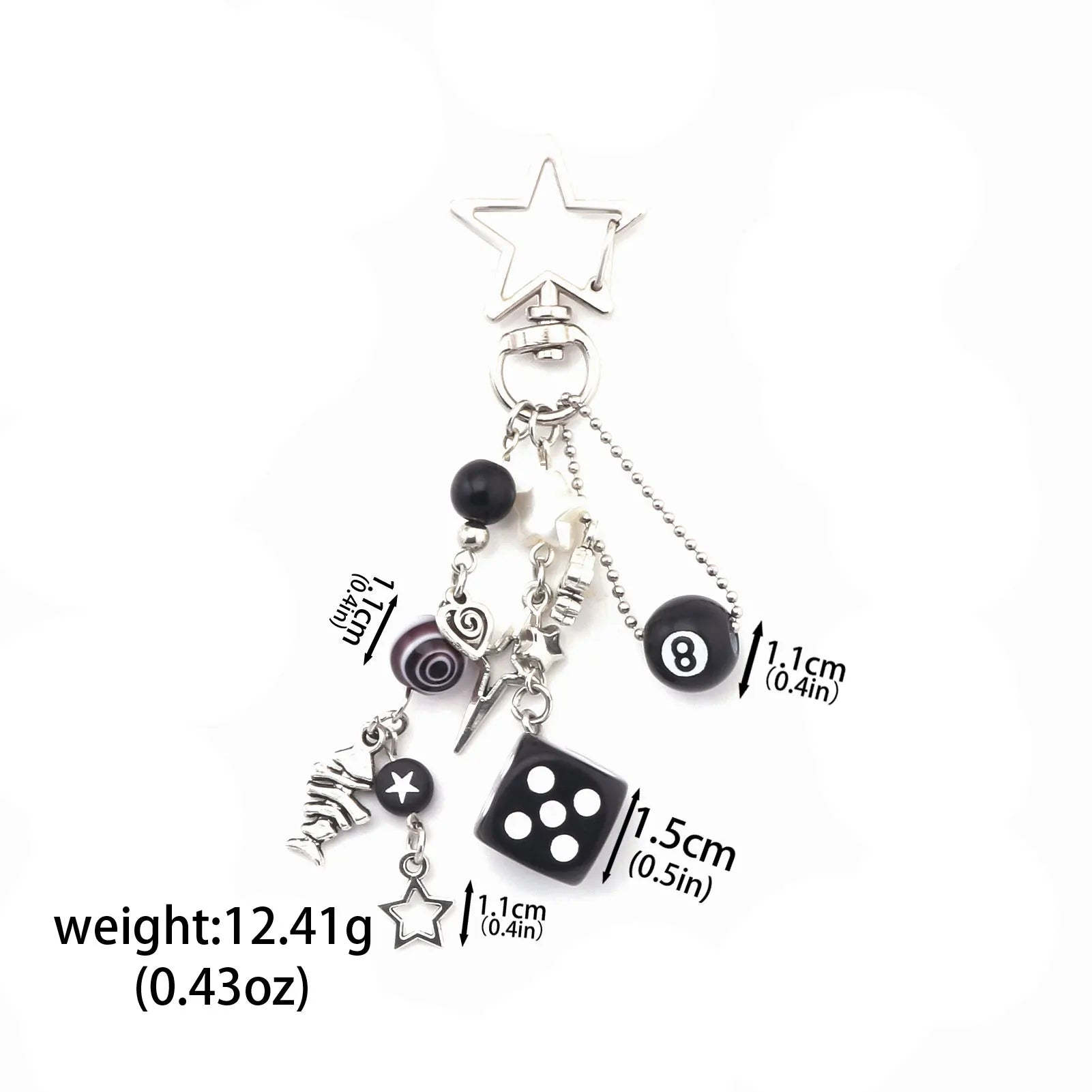 Chaveiro Multi-Pendant Vintage Black 8