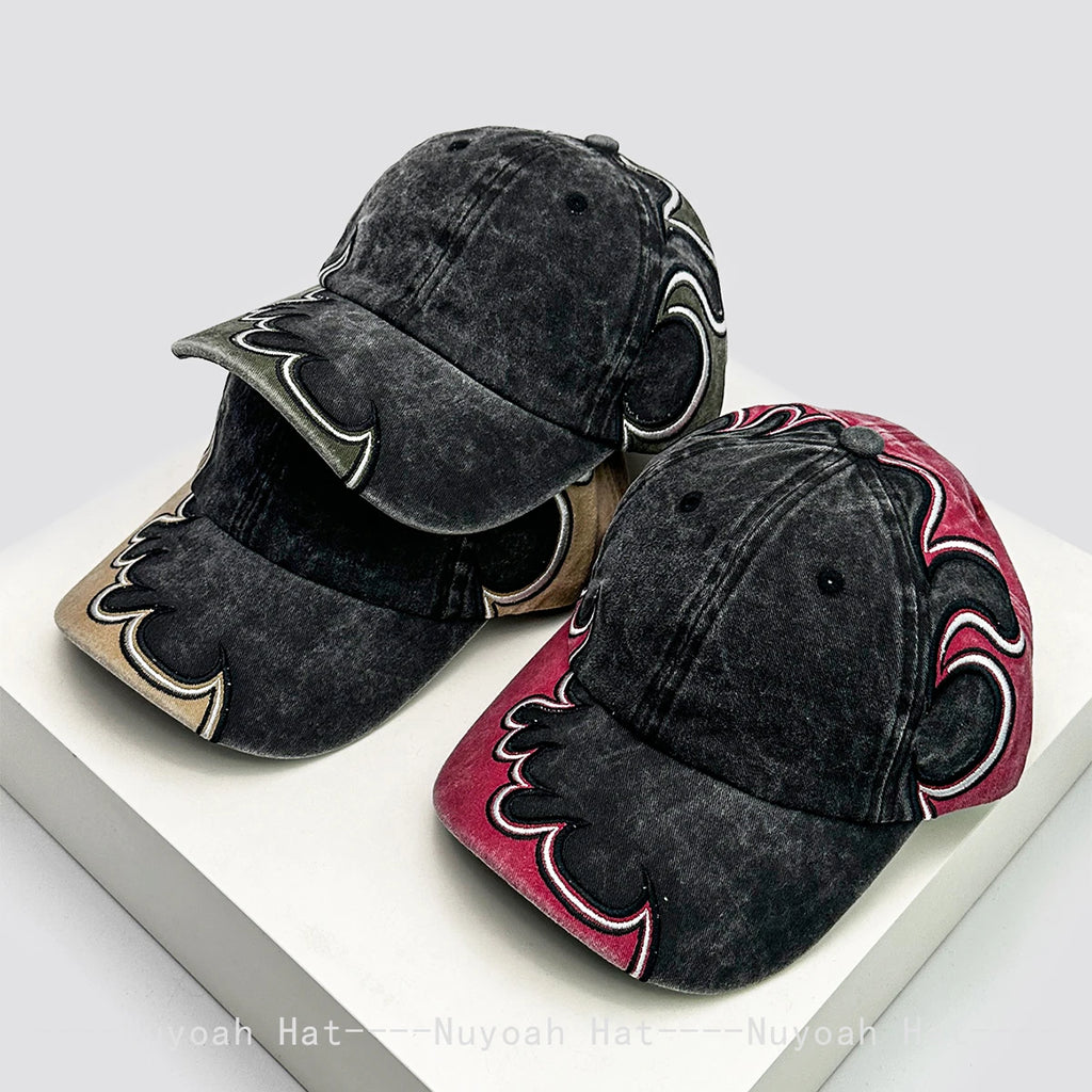 Boné Flame Embroidered Hip Hop